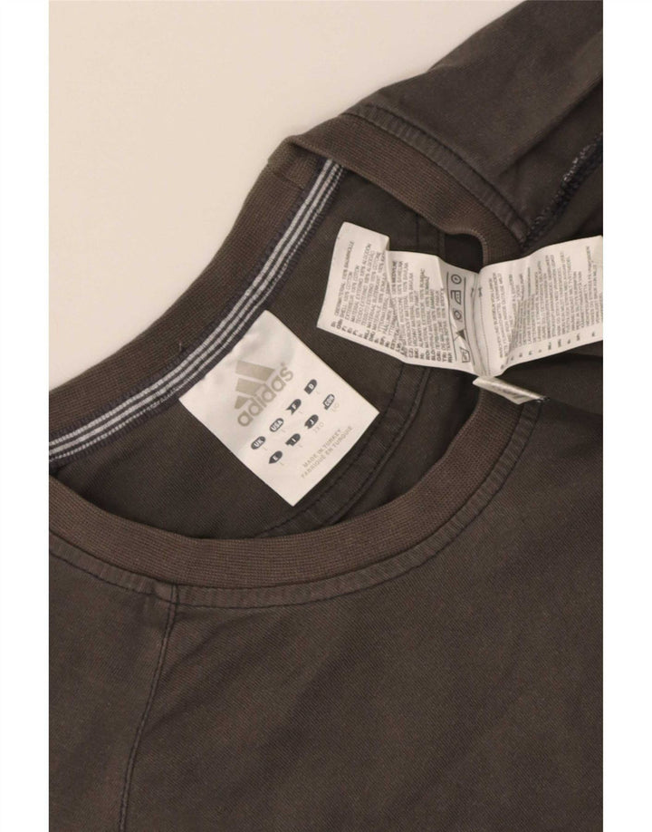 Adidas - Camiseta para hombre, talla grande, algodón gris