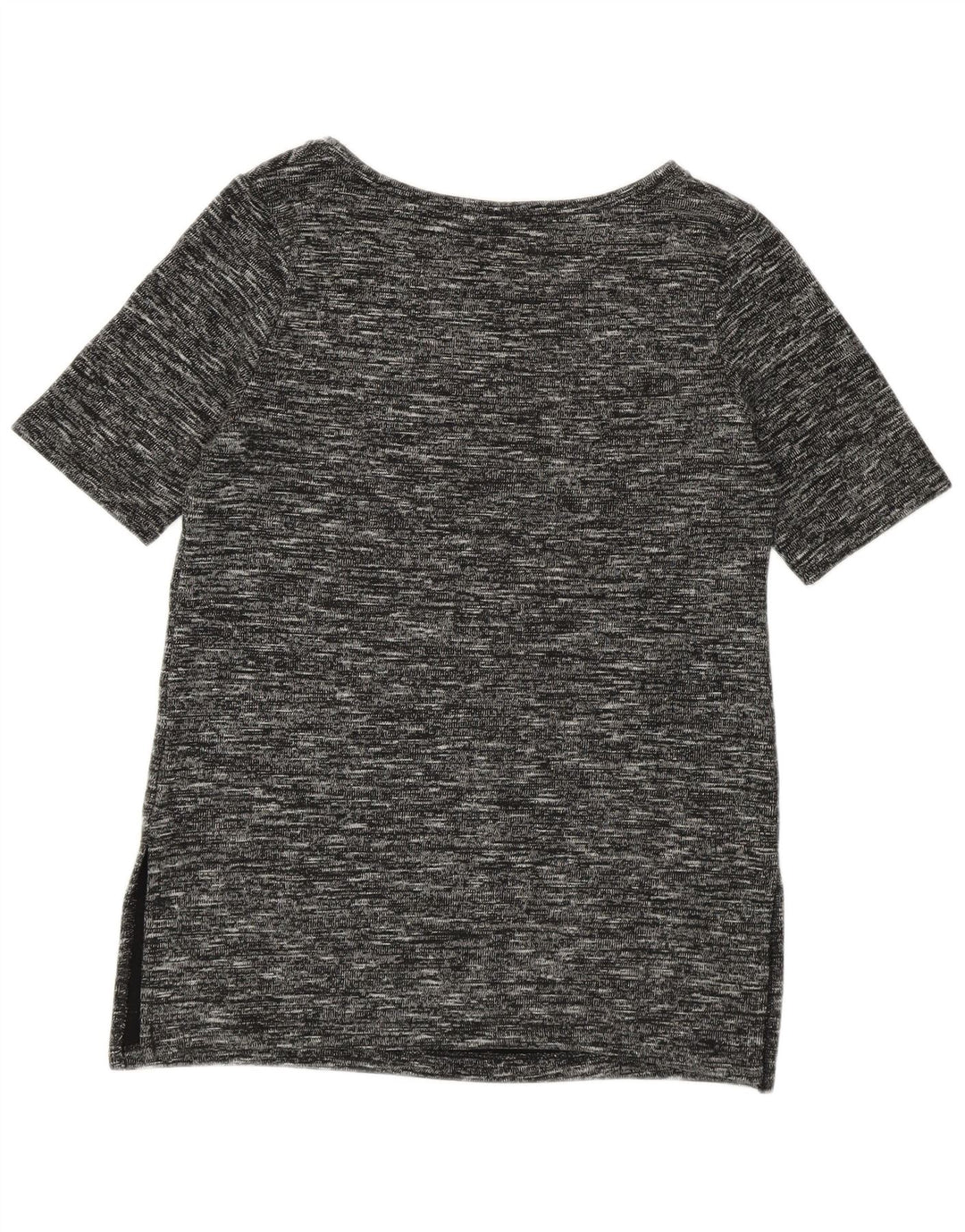 Benetton Camiseta Larga Para Mujer UK 44 Medium Black Moteado