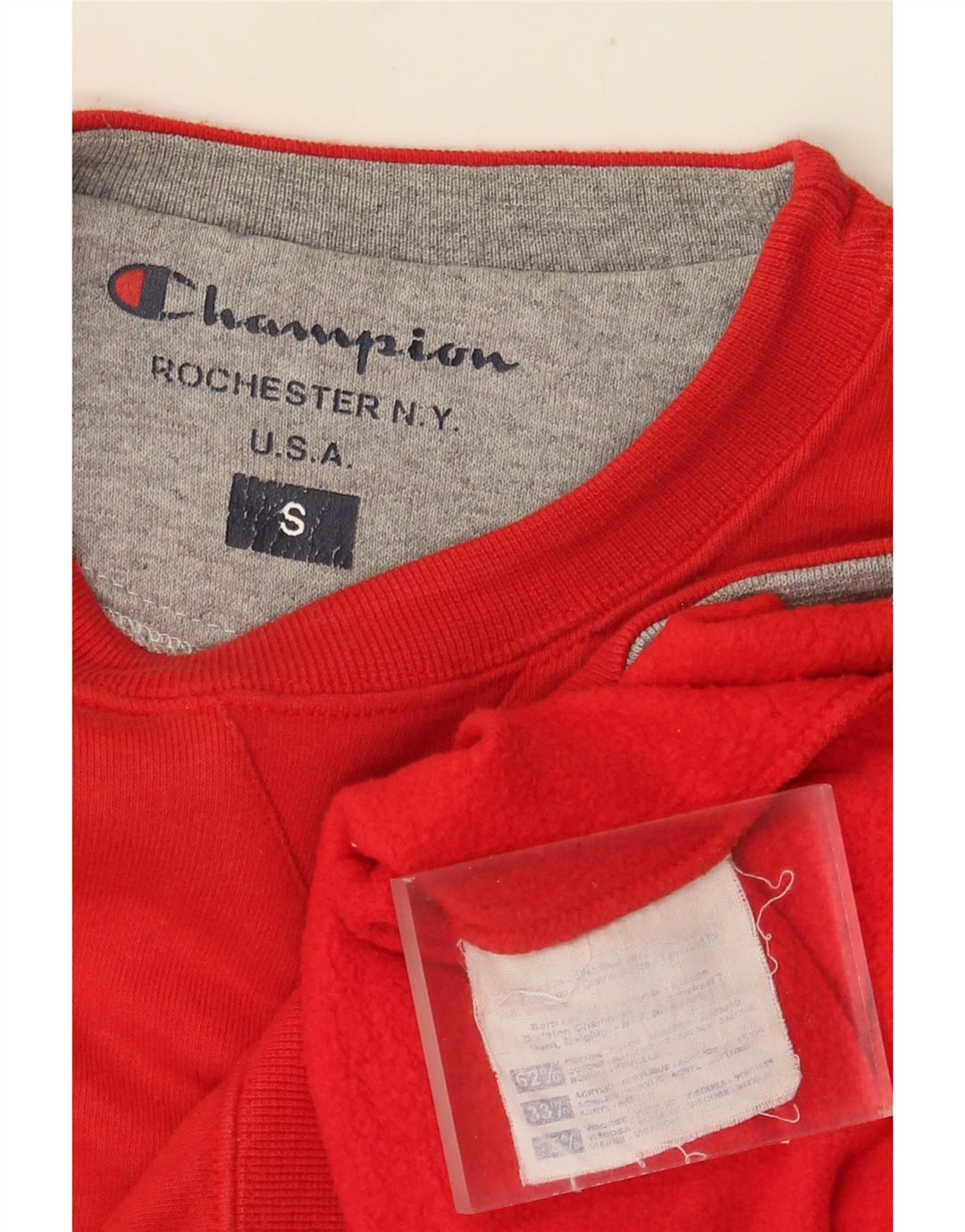 CHAMPION Sudadera Gráfica para Hombre Jersey Pequeño Algodón Rojo