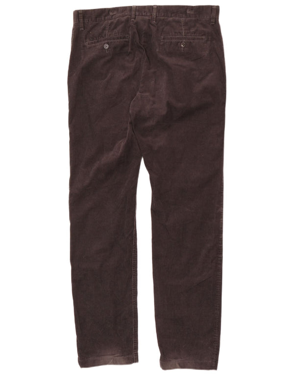 Marks & Spencer Pantalón recto de pana azul Harbor para hombre W36 L33 Gris