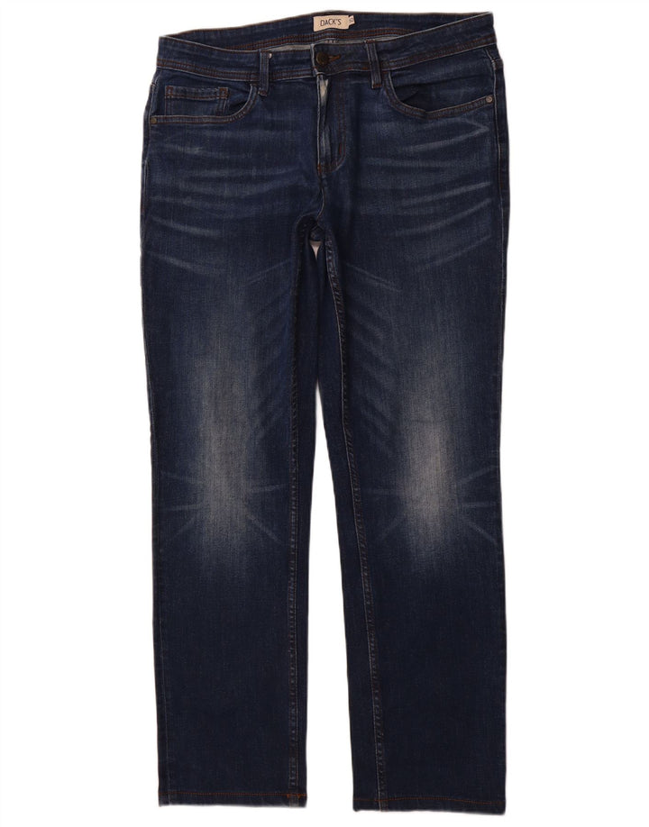 DACK'S Jeans rectos para hombre IT 50 Large W34 L31 Algodón azul marino