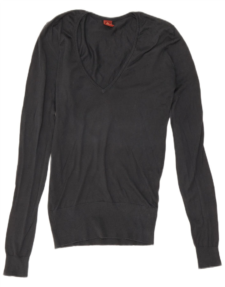 Dondup Suéter con Cuello en V para Mujer UK 10 Small Black