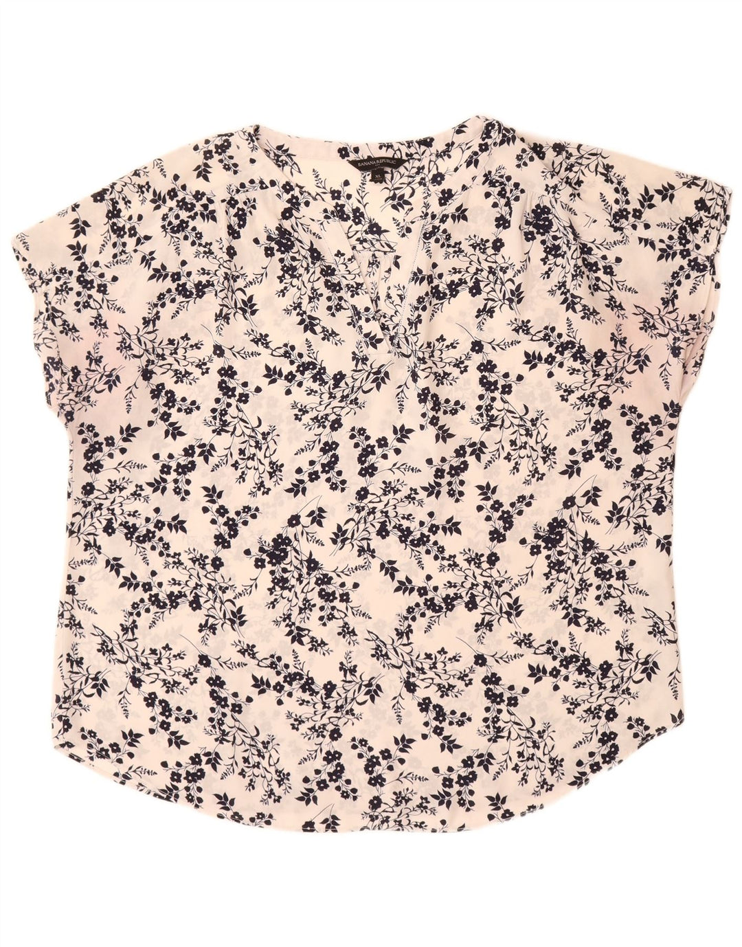 BANANA REPUBLIC Blusa para Mujer Top UK 40 XL Off White Floral