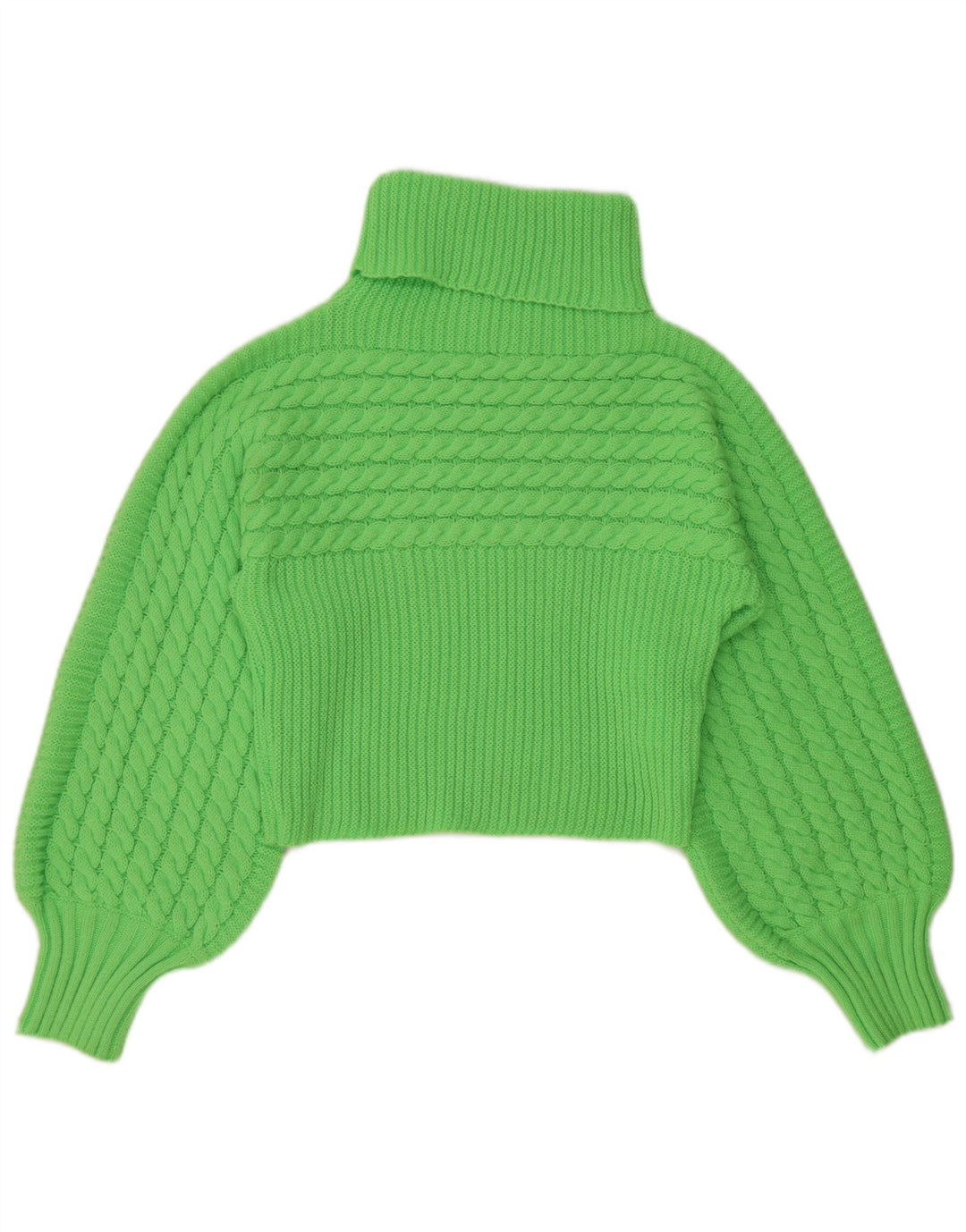 SHEIN Jersey corto con cuello vuelto para mujer ES 40 Poliéster verde medio