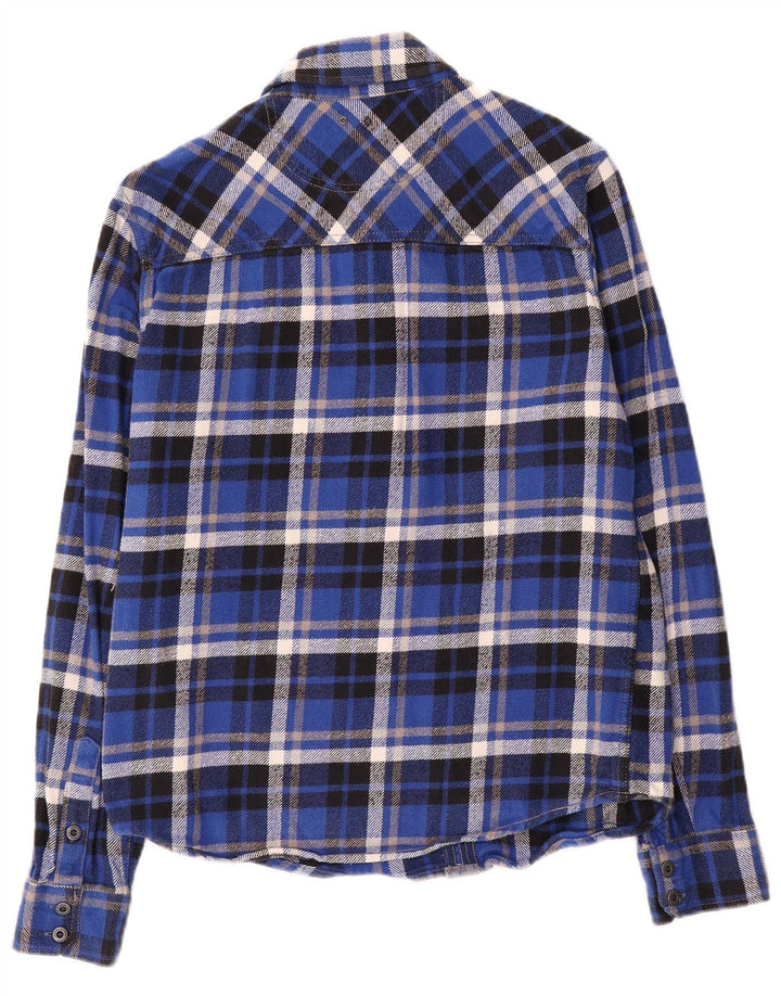 Camisa De Franela Con Cuadros Azul Medio Converse Hombre