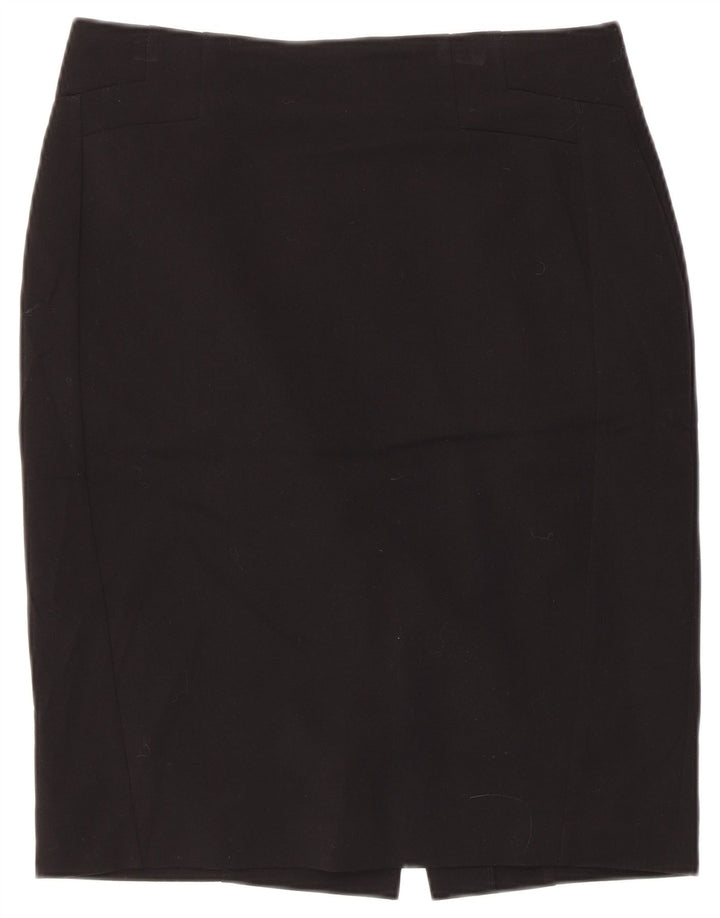 Marks & Spencer Falda lápiz para mujer UK 12 Medium W32 Poliéster negro