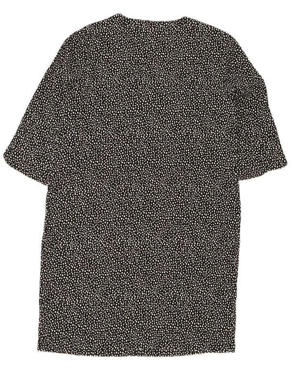 MARKS & SPENCER Vestido recto para mujer UK 44 Poliéster geométrico negro grande