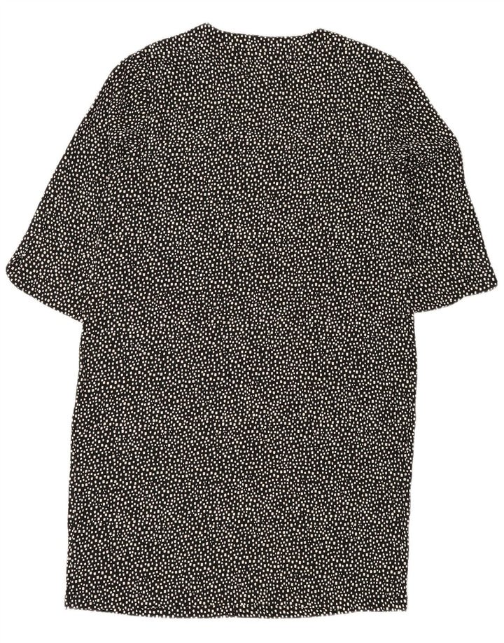 MARKS & SPENCER Vestido recto para mujer UK 44 Poliéster geométrico negro grande
