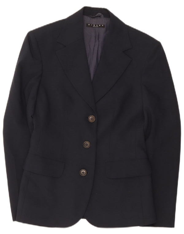Sisley Chaqueta tipo blazer de 3 botones para mujer IT 40 Small Poliéster azul marino