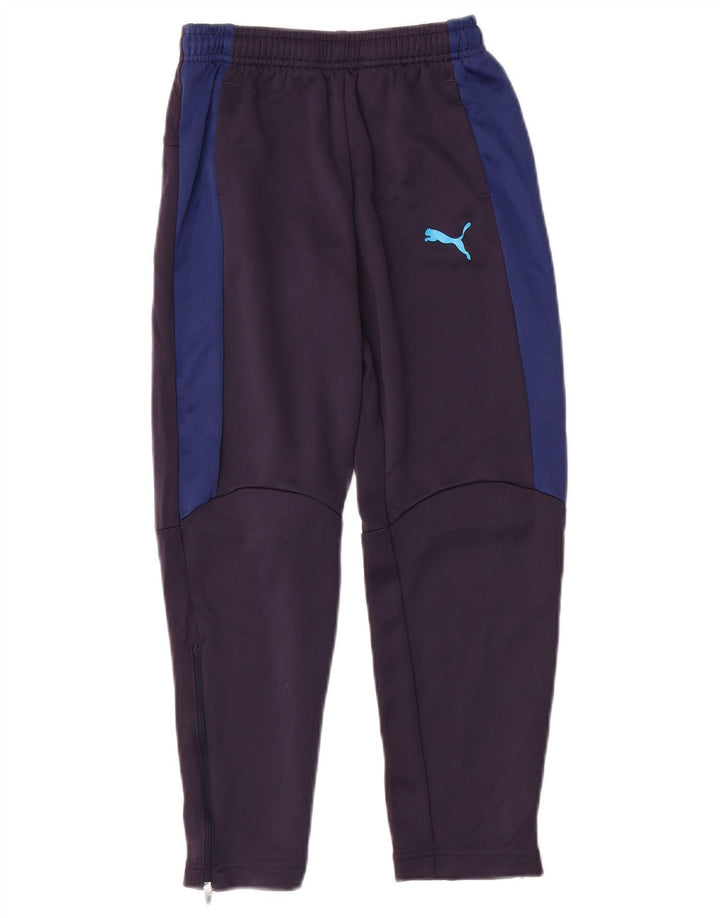PUMA Pantalones de chándal para niño 9-10 años Azul Marino Poliéster Colorblock
