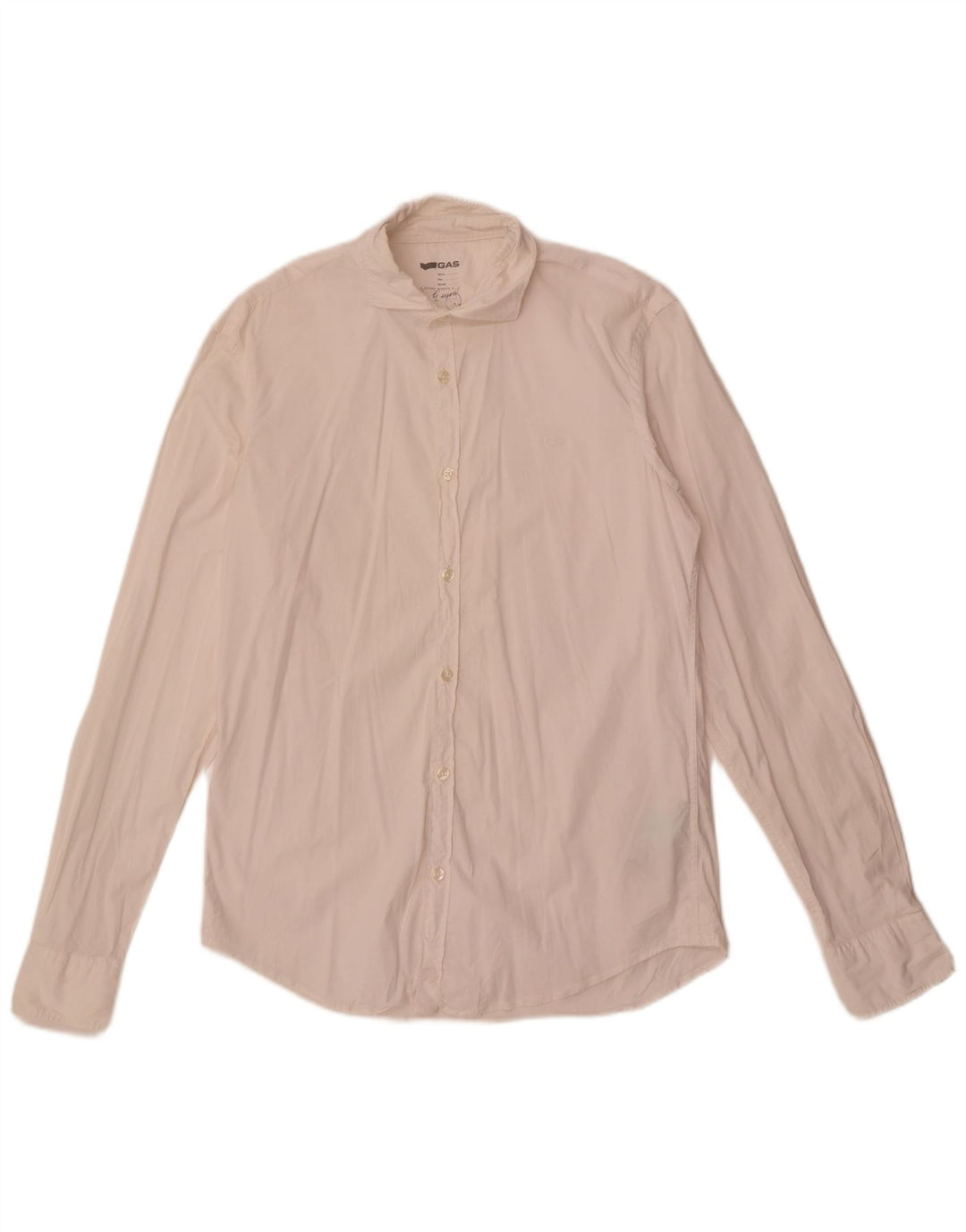 Camisa Gas Hombre Grande Algodón Blanco