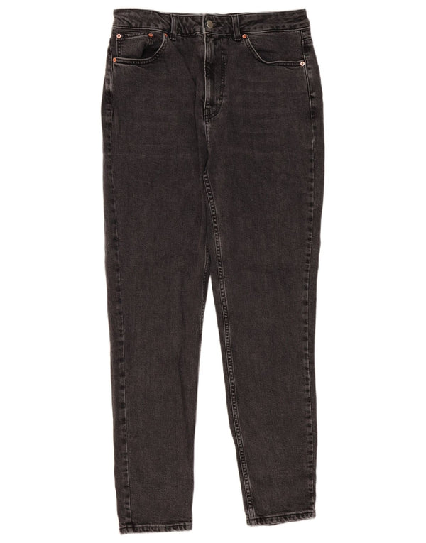 Topshop Vaqueros ajustados para mujer UK 14 Medium W30 L29 Algodón negro