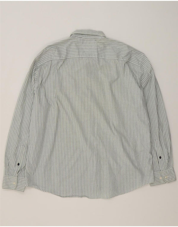 TOMMY HILFIGER Camisa de hombre 2XL Algodón de rayas verdes