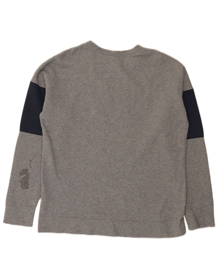 Nike Sudadera con gráfico y diseño tipo jersey de algodón en bloques de color gris grande para hombre