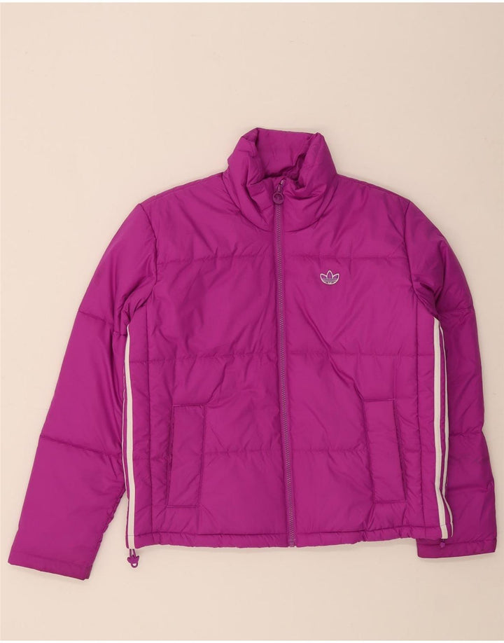 Adidas Chaqueta acolchada extragrande para mujer UK 10 Small Púrpura Poliéster