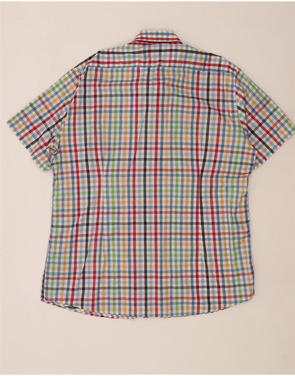 Barbour Camisa de manga corta para hombre, corte entallado, 3XL, cuadros multicolores