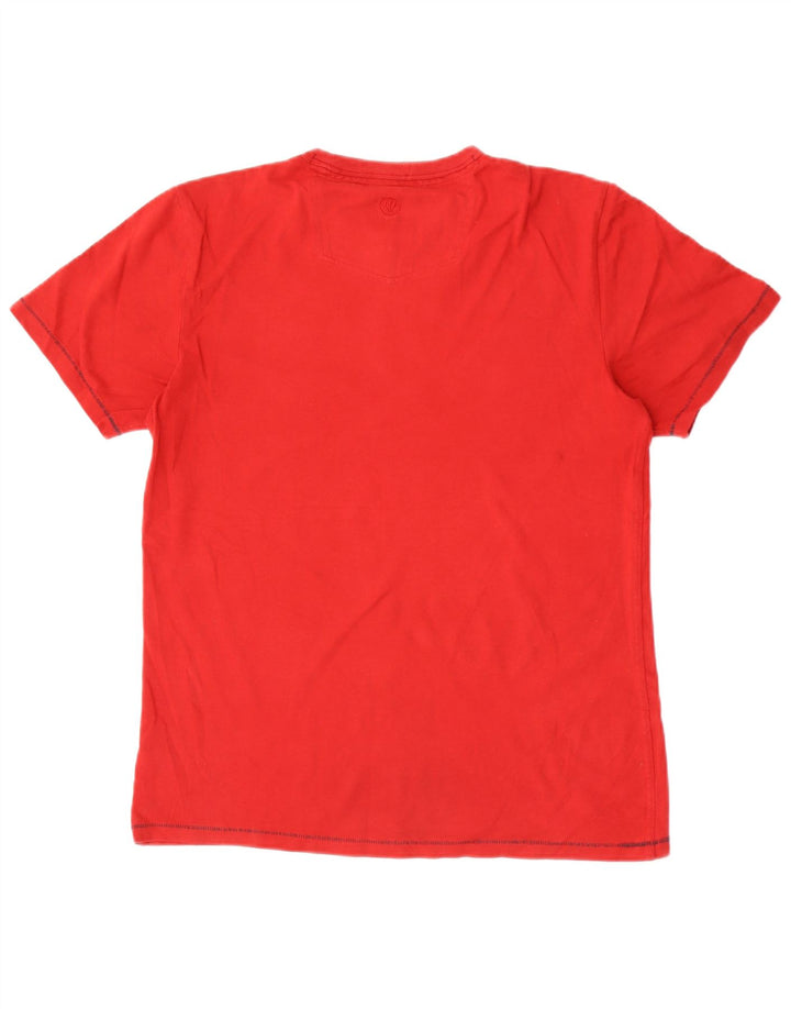 Camiseta gráfica para hombre Fat Face Top de algodón rojo mediano