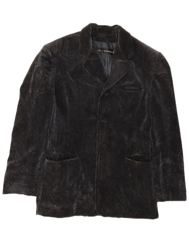 CALUGI E GIANNELLI Chaqueta Blazer de Terciopelo para Hombre IT 52 XL Azul Marino