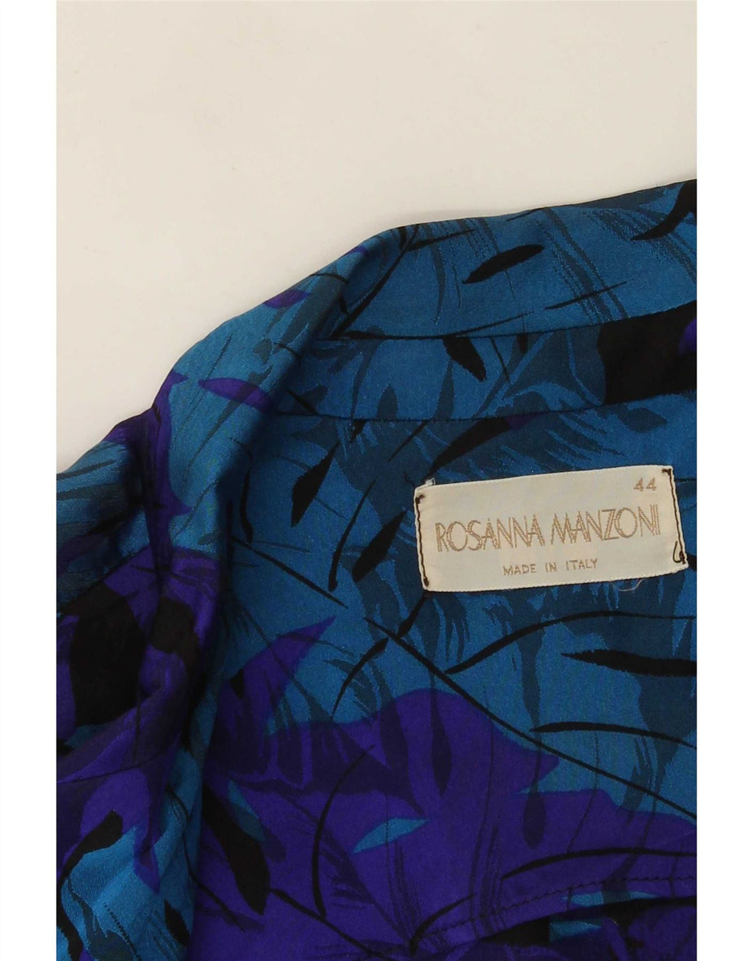 Rosanna Manzoni Chaqueta tipo blazer abierta para mujer IT 44 Azul medio Floral