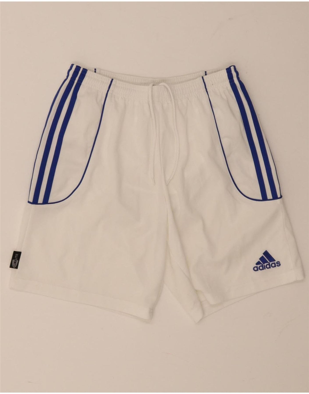 Adidas Mens Climalite Sport Shorts Pequeño Blanco Colorblock Poliéster