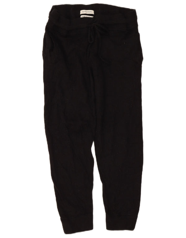 Marks & Spencer Pantalones deportivos de punto para mujer, talla grande, W32 L26, color negro