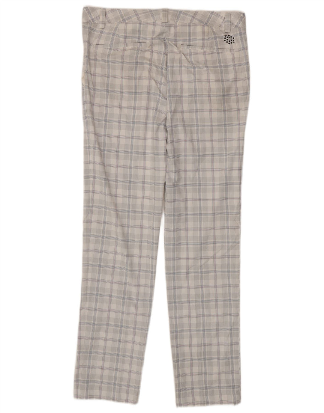 PUMA Pantalón chino ajustado para hombre W34 L34 Poliéster a cuadros blancos