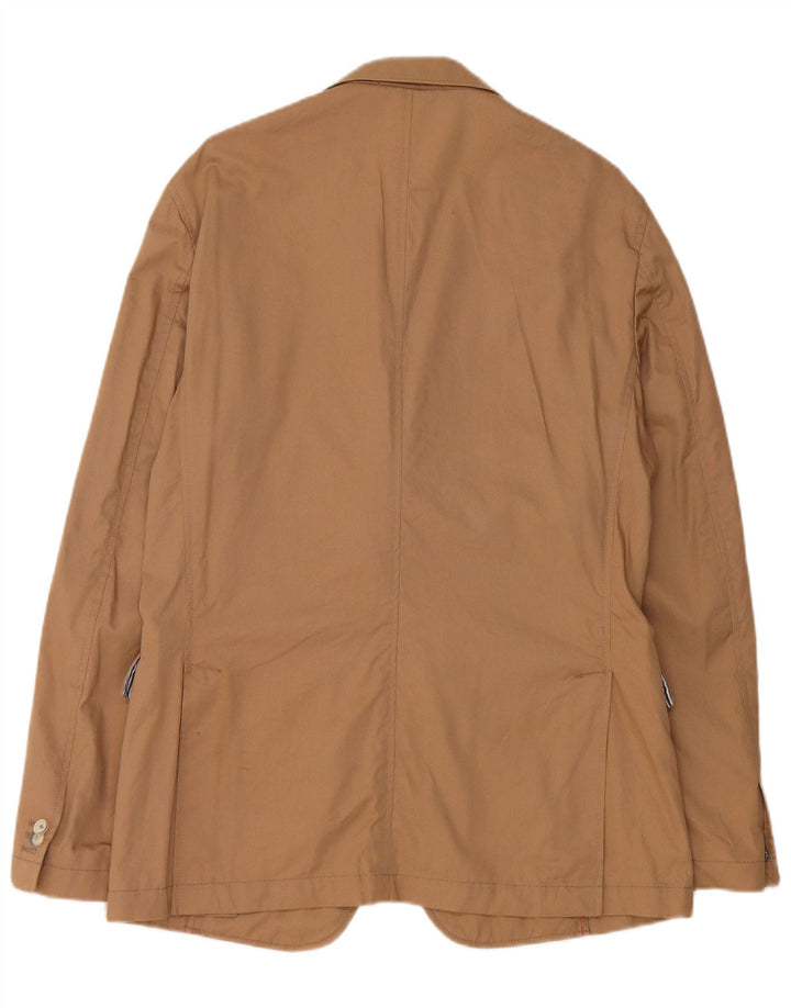Henry Cottons Chaqueta Blazer Slim Fit con 2 Botones para Hombre IT 52 XL Algodón Beige