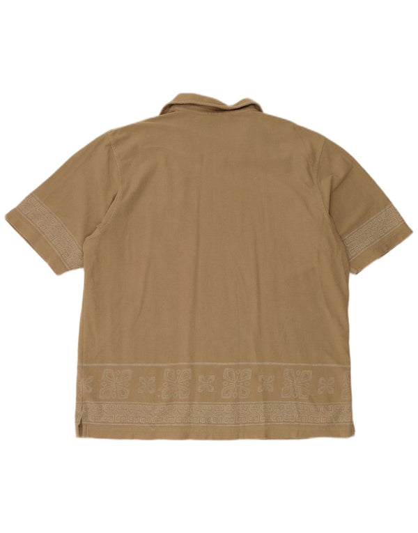 TIMBERLAND Polo Hombre XL Beige Floral Algodón