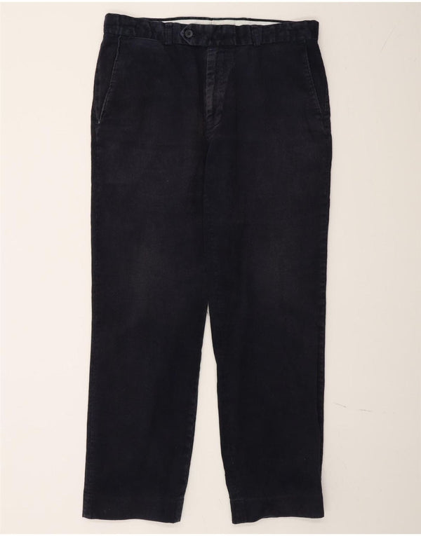 James Pringle Pantalones rectos de pana para hombre W34 L29 Algodón azul marino