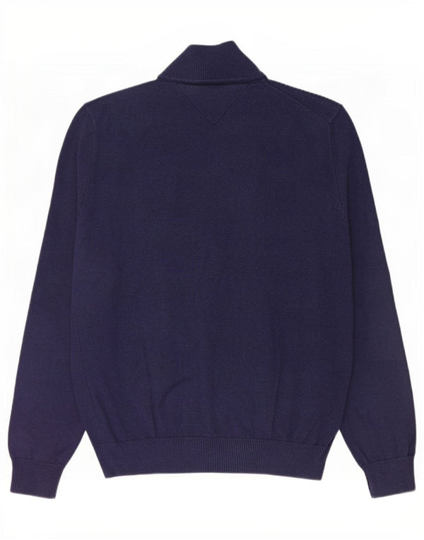 Tommy Hilfiger Suéter tipo jersey con cremallera para mujer UK 46 Grande Algodón azul marino