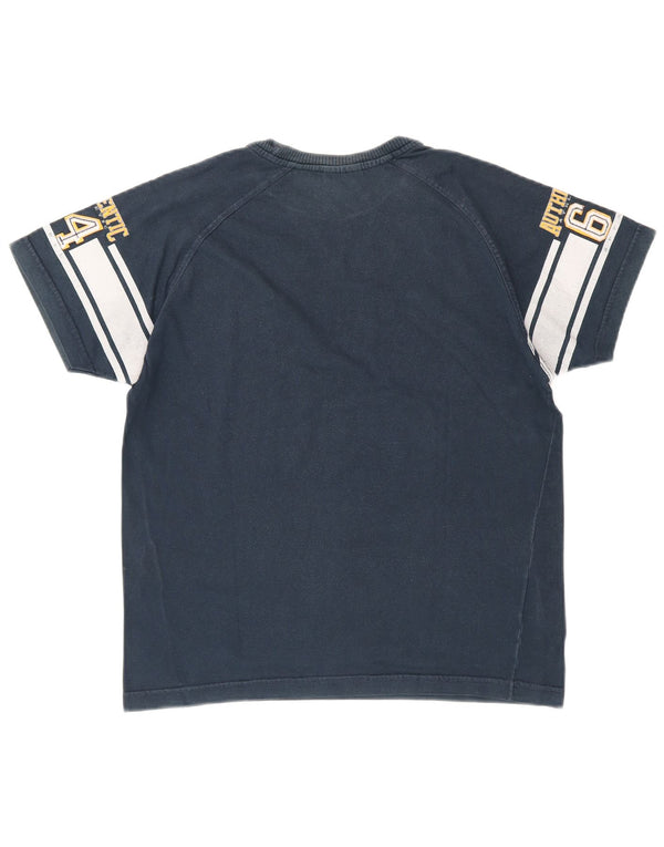 CHAMPION Camiseta gráfica para mujer Top UK 10 Small Azul marino Colorblock