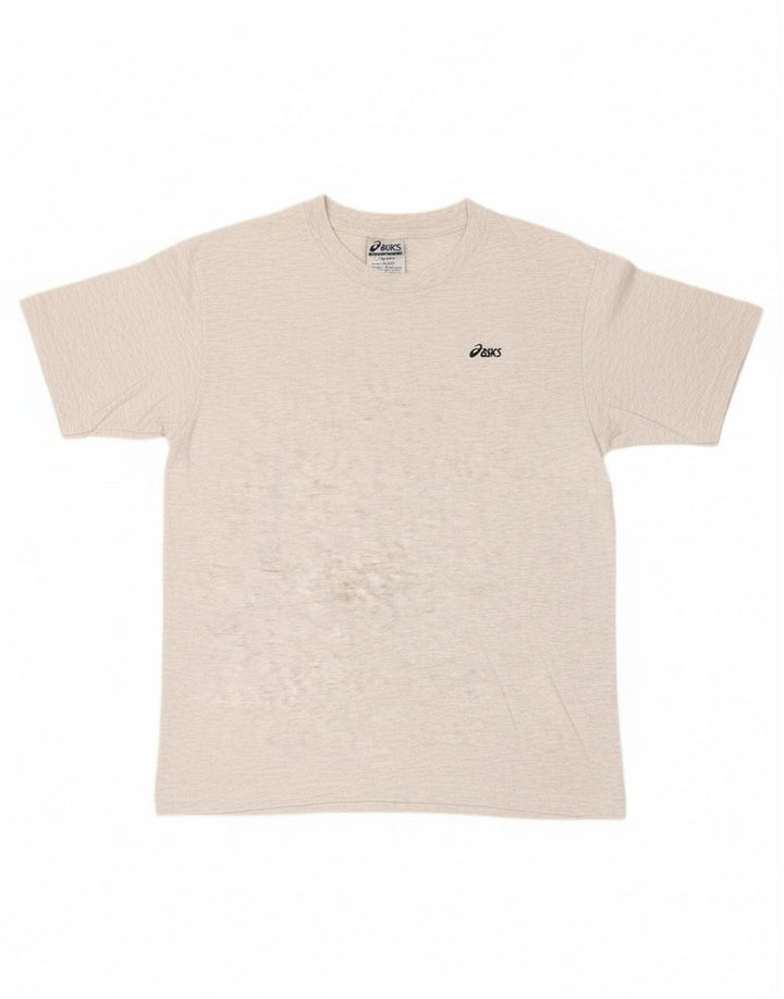 ASICS Mens T-Shirt Top Large Grey Cotton