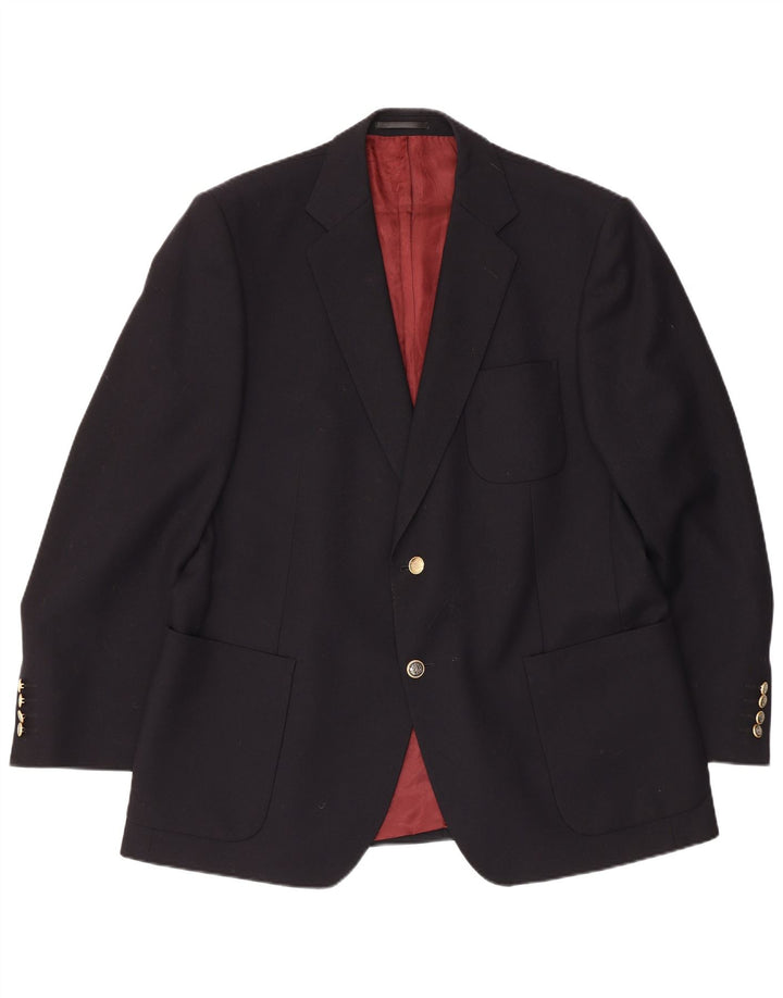 Magee Chaqueta tipo blazer de 2 botones para hombre UK 44 Large Lana azul marino