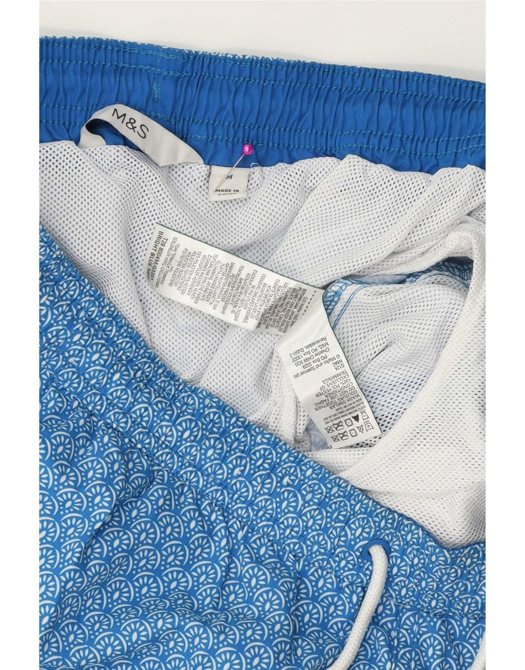 Bañador para hombre Marks & Spencer Poliéster floral azul medio