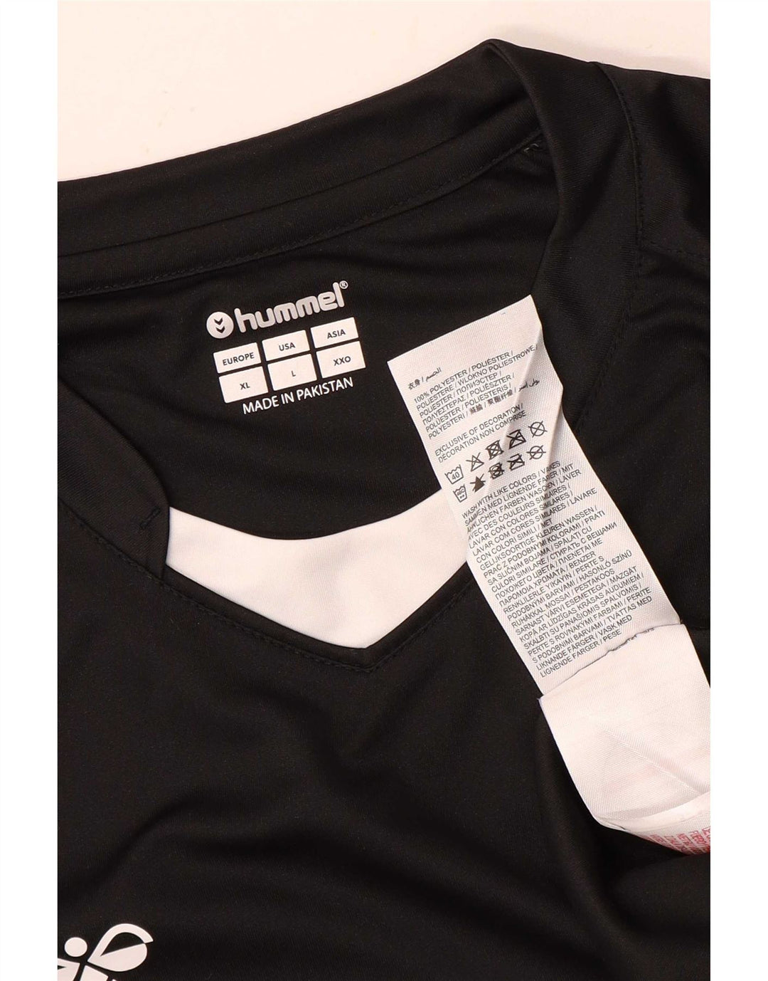Hummel Hombre Camiseta Gráfica Top Grande Negro Colorblock Poliéster