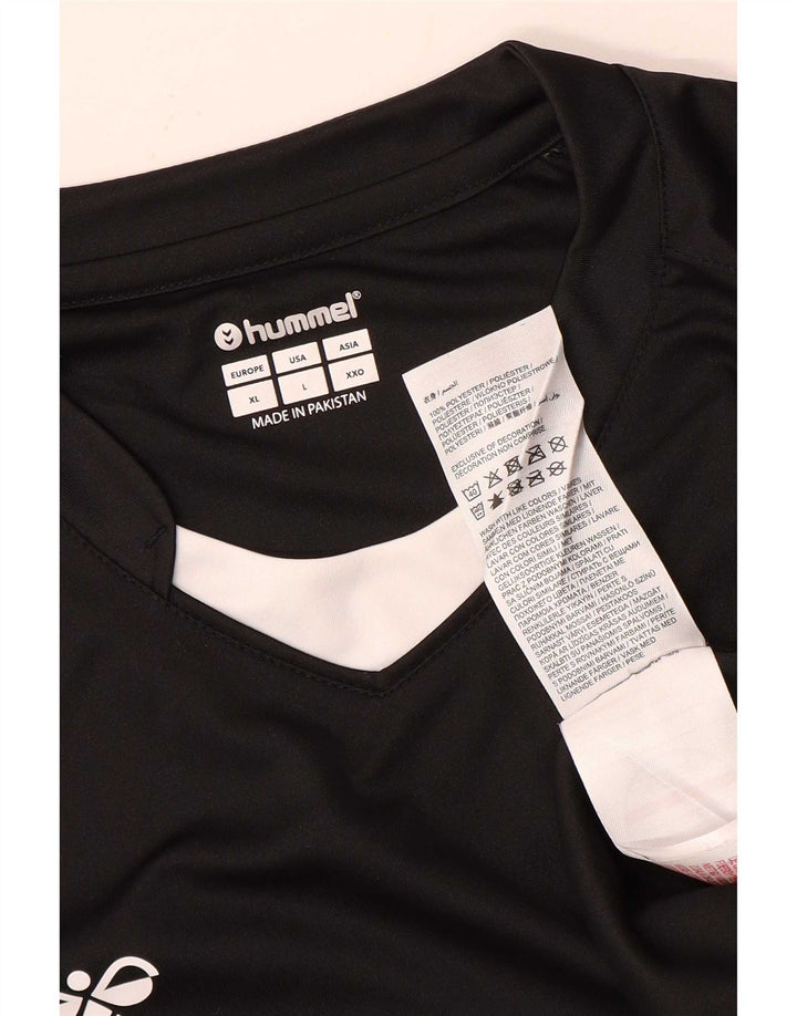 Hummel Hombre Camiseta Gráfica Top Grande Negro Colorblock Poliéster