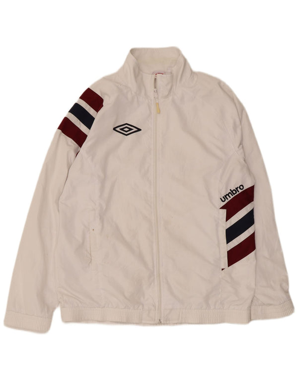 Umbro Hombre Chándal Top Jacket XL Blanco Colorblock Poliéster Deportes