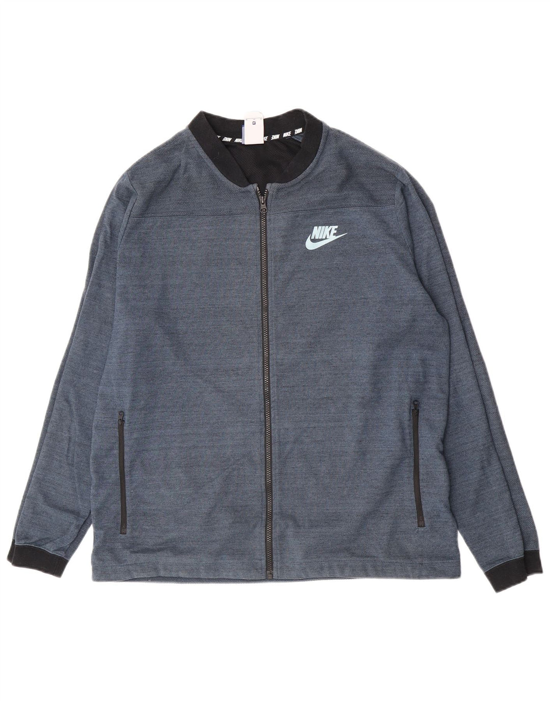 Nike - Chaqueta de chándal para hombre, talla XL, algodón moteado azul