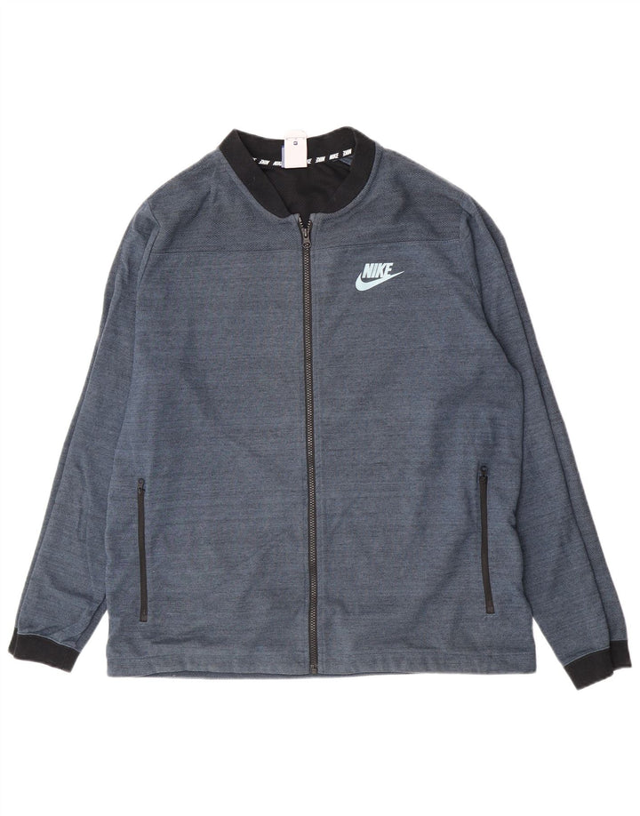 Nike - Chaqueta de chándal para hombre, talla XL, algodón moteado azul
