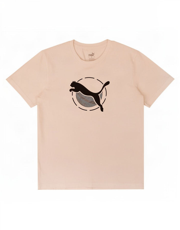 Puma Camiseta gráfica para hombre Top Medium White Cotton