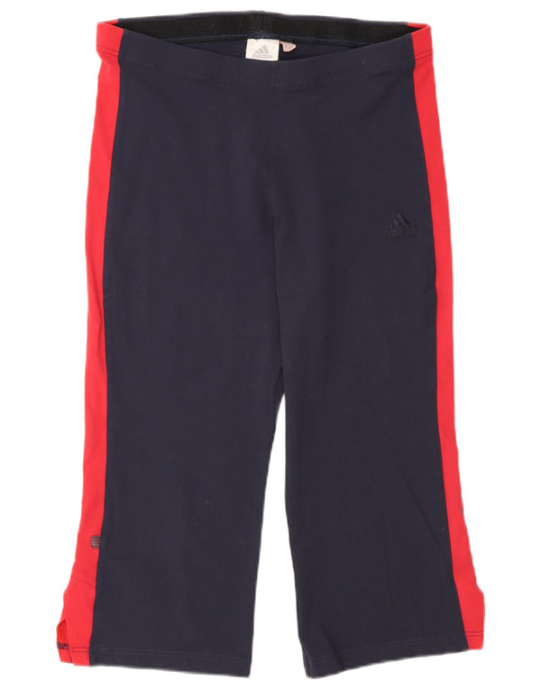 Adidas - Pantalones de chándal capri para mujer, talla 40, color azul marino mediano