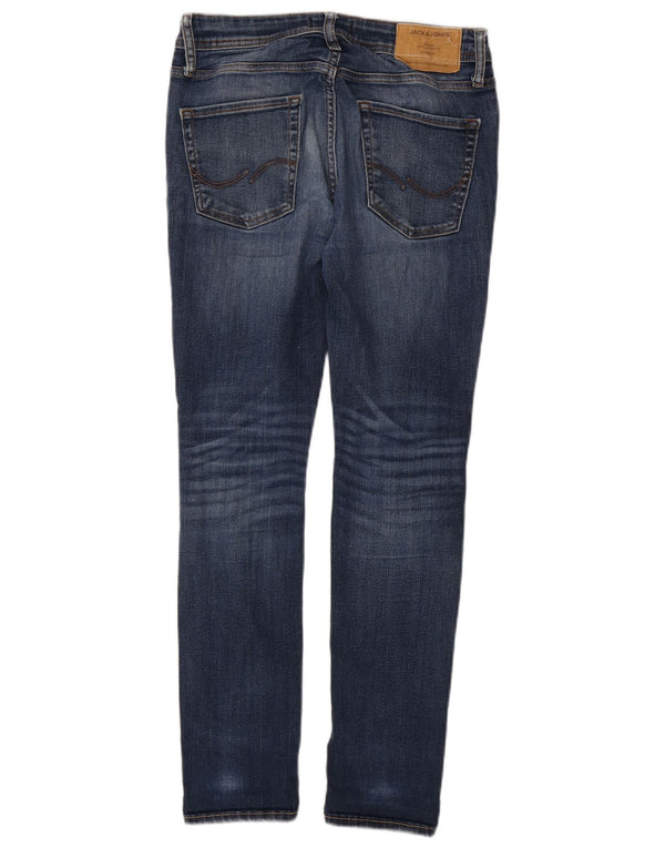 Jack & Jones Mujer Liam Vaqueros Pitillo Desgastados W30 L30 Algodón Azul