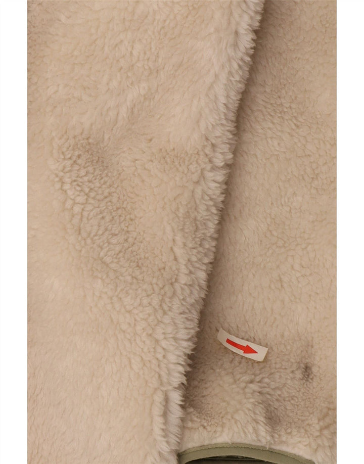Zara Chaqueta cortavientos con capucha extragrande para mujer UK 10 Small Off White