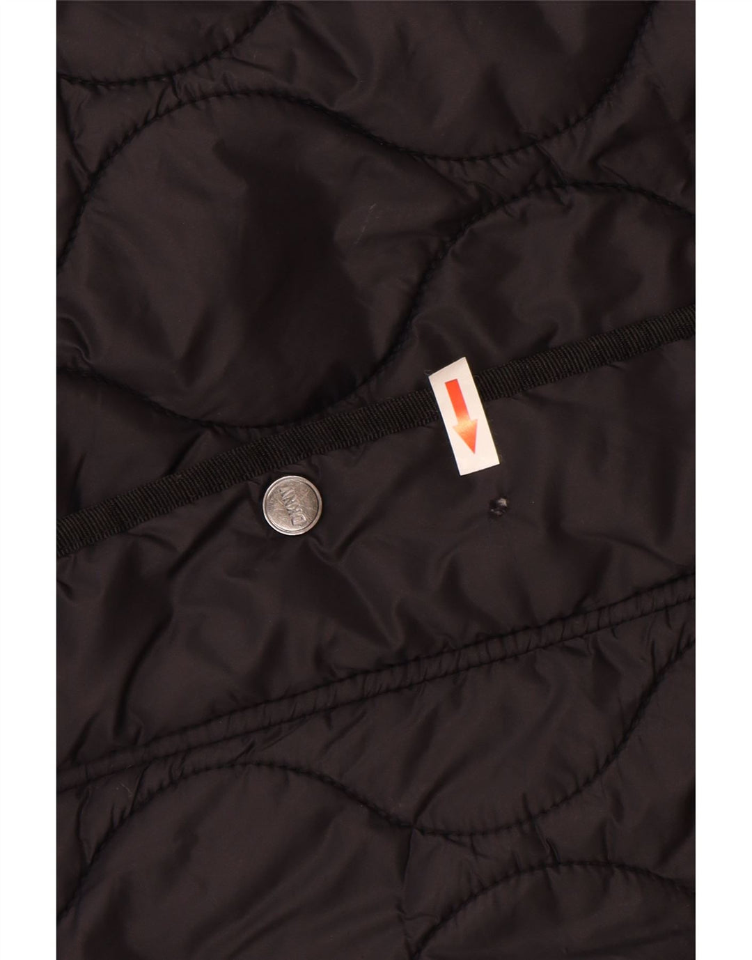 Dkny Abrigo acolchado con capucha de gran tamaño para mujer UK 10 Small Black Nylon