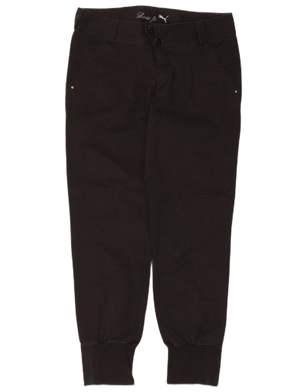 Puma Pantalones Joggers para Mujer UK 12 Medium W34 L29 Algodón Negro