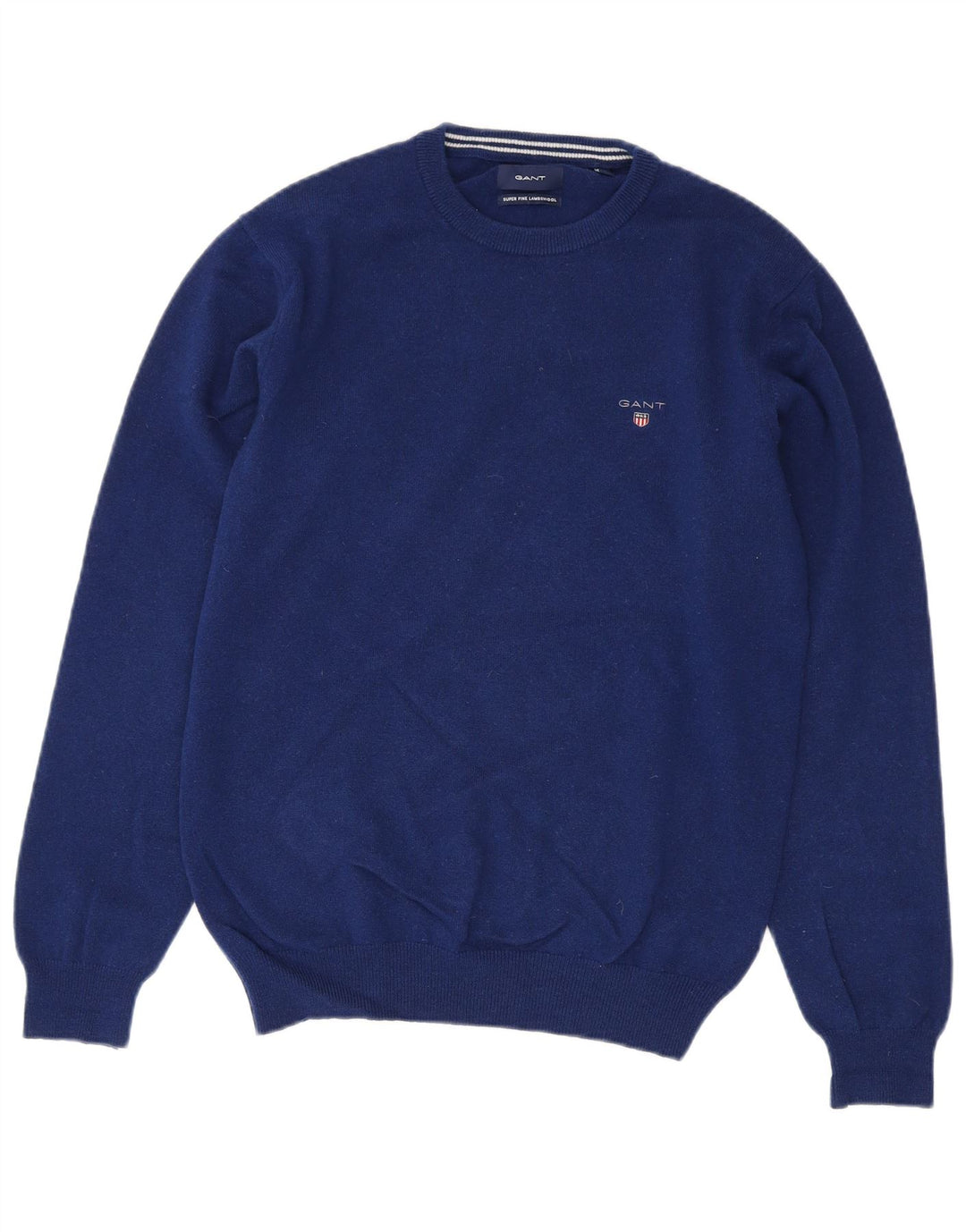 GANT Jersey De Cuello Redondo De Lana Azul Medio Hombre