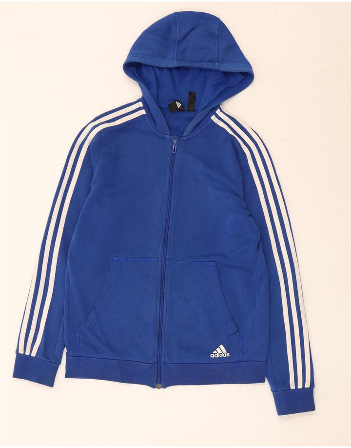Adidas Sudadera con capucha y cremallera para niños 13-14 años Azul