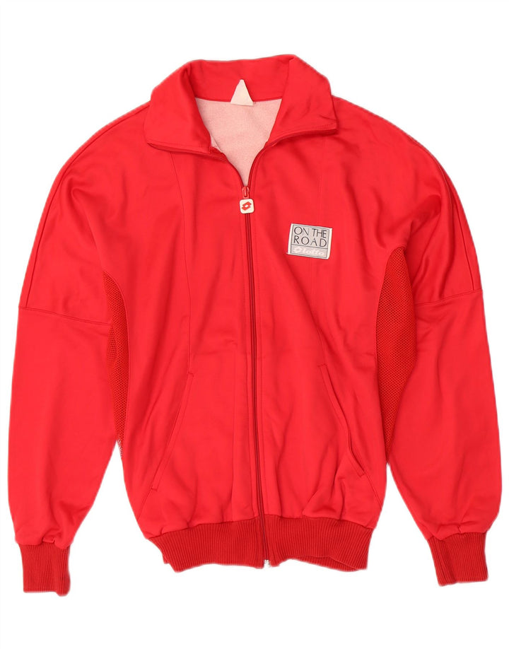 Lotto Chaqueta de chándal para mujer UK 10 Small Red Polyamide