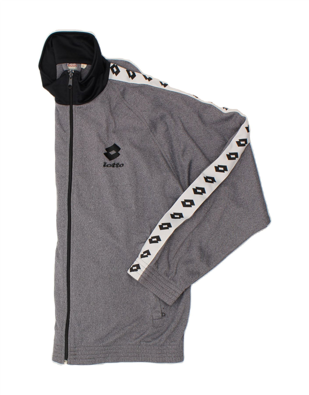 LOTTO Mens Graphic Tracksuit Top Jacket Large Grey Polyester Vintage Lotto and Second-Hand Lotto from Messina Hembry 