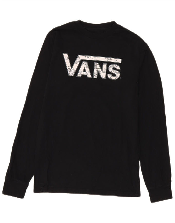 Vans Hombre Classic Fit Graphic Top Manga Larga Pequeño Algodón Negro
